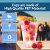 Reli. Plastic Cups 16 oz (270 Pack) | Clear Plastic Cups Disposable | PET Clear Disposable Bulk | 16oz PET Drinking Containers for Party, Iced Coffee, Cold Drinks, Smoothies, To Go