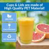 Reli. Plastic Cups with Lids 16 oz | 150 Sets | Clear Plastic Cups with Lids | To Go, Leak Proof | Use for Smoothies, Iced Coffee(150)