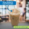 Reli. Plastic Cups with Lids 20 oz | 50 Sets | Clear Plastic Cups with Lids | To Go, Leak Proof | Use for Smoothies, Iced Coffee