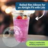Reli. Plastic Cups with Lids 20 oz (100 Sets) | Clear Plastic Cups with Dome Lids | 20 oz PET Clear Disposable Bulk | PET Containers for Party, Iced Coffee, Smoothies, To Go Drinks