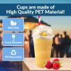 Reli. Plastic Cups with Lids 20 oz (100 Sets) | Clear Plastic Cups with Dome Lids | 20 oz PET Clear Disposable Bulk | PET Containers for Party, Iced Coffee, Smoothies, To Go Drinks