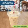 Reli. Plastic Cups with Lids 20 oz (100 Sets) | Clear Plastic Cups with Dome Lids | 20 oz PET Clear Disposable Bulk | PET Containers for Party, Iced Coffee, Smoothies, To Go Drinks