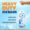 Reli. Plastic Ice Bags 10 lb (125 Pack) Cotton Drawstring | 12″x21″ Reusable Heavy Duty Bags for Ice Machine, Freezer Storage | Clear, Freezer Safe (1.5 Mil)(125)