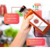 Reli. Plastic Juice Bottles [12 Pack] [16 oz] Square 16 oz Plastic Bottles with Caps & Sticker Labels | Clear, Empty for Drinks 16oz | Disposable, Reusable Containers for Juicing, Smoothies