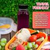 Reli. Plastic Juice Bottles [48 Bulk Pack] [8 oz] Square Plastic Juice Bottles with Caps & Sticker Labels | Clear, Empty for Juicing 8oz | Disposable, Reusable Containers for Juicing, Smoothies(48)