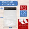 Reli. Poly Mailers 10×13 | 500 Pcs Bulk | Envelopes | White Packaging Bags for Shipping | Non-Padded Polymailers, Self Sealing Shipping Bags for Clothing, Bulk (White)