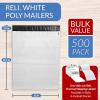 Reli. Poly Mailers 12×15.5 | 500 Pcs Bulk | Shipping Envelopes | White Packaging Bags for Shipping | Non-Padded Polymailers, Self Sealing Mailing Bags for Clothing, Bulk (White)(500)