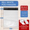 Reli. Poly Mailers 14.5×19 | 500 Pcs Bulk | Shipping Bags/Shipping Envelopes | White Packaging Bags for Shipping | Non-Padded Polymailers, Self Sealing Shipment Bags for Clothing, Bulk (White)(White (500 Pcs))