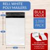 Reli. Poly Mailers 6×9 | 1000 Pcs Bulk | Small Mailing Envelopes/Shipping Bags | White Packaging Bags for Shipping | Non-Padded Poly Mailers | Self Sealing for Small Items, Bulk (White)(6×9 (Pack of 2))
