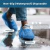 Reli. Shoe Covers, Disposable | 200 Pack (100 Pairs) – One Size Fits All | Non Slip, Disposable Shoe Covers for Indoors | Disposable Booties Shoe Protector – Waterproof, Plastic Single Use | Blue