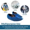 Reli. Shoe Covers, Disposable | 200 Pack (100 Pairs) – One Size Fits All | Non Slip, Disposable Shoe Covers for Indoors | Disposable Booties Shoe Protector – Waterproof, Plastic Single Use | Blue