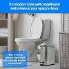 Reli. Small Trash Can with Lid, 1.3 Gallon (5 Liter) | Stainless Steel (Silver) | Small Bathroom Trash Can | Step Pedal Garbage Bin with Removable Bucket, Kitchen | Rectangular Metal Bin