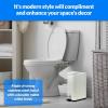 Reli. Small Trash Can with Lid, 1.3 Gallon (5 Liter) | Stainless Steel (White) | Small Bathroom Trash Can | Step Pedal Garbage Bin with Removable Bucket, Kitchen | Rectangular Metal Bin