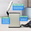 Reli. Small Trash Can with Lid, 1.3 Gallon (5 Liter) | Stainless Steel (White) | Small Bathroom Trash Can | Step Pedal Garbage Bin with Removable Bucket, Kitchen | Rectangular Metal Bin