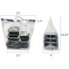 Reli. Tamper Evident To Go Bags (100 Pcs)(Large 21″L x9″W x16.25″H) Clear Plastic Bags w/Handles, Reusable To Go Bag/Carry Out for Take Out, Delivery, Restaurant | Adhesive Seal, Tamper Proof