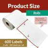 Reli. Thermal Shipping Labels (600 Sheets) 4×6 Labels Roll | Direct Heat Printer Paper | Shipping Stickers Compatible w/Rollo & Most Thermal Printers (2 Rolls, 4″x6″, White)
