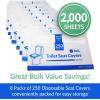 Reli. Toilet Seat Covers (2000 Pcs, 8 Packs of 250) | Disposable Toilet Seat Cover – Flushable – 14×16″ (Half-Fold) | Paper Liners for Restroom, Bathroom, Travel, Camping, Kids Potty Training