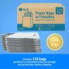 Reli. White Paper Bags | 110 Pcs Bulk | 8″x4.5″x10.25″ | White Paper Bags With Handles | Kraft, Small Gifts, Shopping, Retail, Merchandise