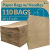 Reli. 10x5x13 in. Brown Paper Bags with Handles | 110 Pack | Kraft Paper Shopping Bags with Twist Handles Bulk | Ideal for Gifts, Retail, Shopping, Merchandise, Take Out/To Go, Party, Crafts