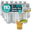 Reli. (110 Count 2 oz Plastic Shot Glasses Disposable | Clear Jello Shot Cups | Mini Plastic Cups for Party, Sauces, Samples | BPA Free, Shatterproof, 1oz Mini Glasses Disposable
