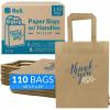 Reli. 110 Pack | 10″x5″x13″ | Paper Thank You Bags w/Handles | Brown Paper Bags, Printed | Small Thank You Giftbag for Guests | Gifts, Wedding, Merchandise, Small Business