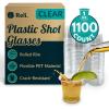 Reli. (1100 Count 1 oz Plastic Shot Glasses Disposable | Clear Jello Shot Cups | Mini Plastic Cups for Party, Sauces, Samples | BPA Free, Shatterproof, 1oz Mini Glasses Disposable