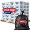 Reli. 30-33 Gallon Trash Bags | Heavy Duty | 18,000 Total | 250 Bags/Case, 72 Cases/Pallet | Made in USA | Black