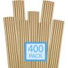 Reli. 400 Pack Paper Straws (Kraft Brown) | Paper Straws for Drinking – Disposable, Biodegradable/Eco-Friendly | Use for Crafts, Party Decoration Supplies, Restaurants, Juice (Brown)