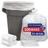 Reli. 55 Gallon Trash Bags Heavy Duty (100 Count) | Clear | Twist Ties Included | Extra Tough, Leak-Proof Garbage Bags | Ideal for Large Clean Ups