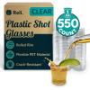 Reli. (550 Count 1 oz Plastic Shot Glasses Disposable | Clear Jello Shot Cups | Mini Plastic Cups for Party, Sauces, Samples | BPA Free, Shatterproof, 1oz Mini Glasses Disposable