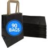 Reli. 90 Pack | 8″x4.5″x10.25″| Black Paper Bags w/Handles | Small Gift Bags/Shopping Bags | Gifts, Shopping, Retail, Party Favors