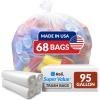 Reli. 95 Trash Bags Heavy Duty | 68 Trash Bags | Super Sizeable for Serious Garbage Cleanup (Clear)