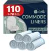 Reli. Bedside Commode Liners | Pack of 110 | Universal Fit | Commode Liners Disposable | Portable Toilet Bags