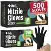 Reli. Black Nitrile Gloves, Medium | 500 Pack Heavy Duty Disposable Gloves (5 mil) | Powder Free, Latex Free | Single-Use | Premium Nitrile Material for Automotive, Cleaning, Cooking | Food Safe