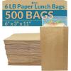 Reli. Brown Paper Bags | 500 Count | Paper Lunch Bags Ideal for Small Lunches and Crafts | Perfect for Sandwiches and Snacks(6 LB | Brown | 500 Pack)