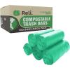 Reli. Compostable 16-25 Gallon Trash Bags | 100 Count Bulk | ASTM D6400 | Green | Eco-Friendly | For Compost
