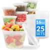 Reli. Deli Containers with Lids (25 Sets) 16 oz Plastic Containers with Lids | To Go, Meal Prep, Food Storage | BPA Free Plastic & Disposable | Microwave, Dishwasher, Freezer Safe