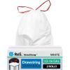 Reli. Drawstring Trash Garbage Bags, Tall Kitchen, 250 Count Bulk, White, 13 Gallon – 16 Gallon Capacity