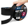 Reli. Duct Tape, Black | 1.88″ x 60 Yards Total (2 Rolls, 30 Yds Each) | Heavy Duty Duct Tape – Waterproof, Tear by Hand | Repairs, Construction, Bundles, Piping,Box Sealing (Black)