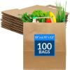 Reli. Kraft Paper Bags w/Handles (100 Pcs, Bulk) (Large 10″x6.75″x12″) Brown Paper To Go/Take Out/Restaurant/Bags with Handles, Shopping Bags, Retail, Gifts | 25% larger than 10″x5″x13″(1 Count (Pack of 100))