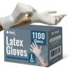 Reli Large White Latex Disposable Gloves, Powder-Free, Non-Sterile, All Purpose Use, 1100 Count