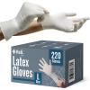 Reli. Latex Gloves, Large (220 Count) | Disposable | Powder-Free | White Gloves, Non-Sterile | All Purpose – Cleaning, Automotive, Cooking, Industrial, Laboratory | Single Use (Large)