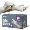 Reli. Latex Gloves, Medium (110 Count) | Disposable | Powder-Free | White Gloves, Non-Sterile | All Purpose – Cleaning, Automotive, Cooking, Industrial, Laboratory | Single Use (Medium)