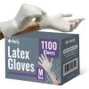 Reli. Latex Gloves, Medium (1100 Bulk Pack) | Disposable | Powder-Free | White Gloves, Non-Sterile | All Purpose for Cleaning, Automotive, Cooking, Industrial, Laboratory | Single Use (Medium)