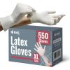 Reli. Latex Gloves, X-Large (550 Bulk Pack) | Disposable | Powder-Free | White Gloves, Bulk Pack
