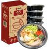 Reli. Meal Prep Containers, 32 oz. | 45 Pack | Reusable Meal Prep Bowls/Food Containers | Microwavable Bowls with Airtight Lids, Black Food Storage