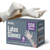 Reli. Medium White Latex Gloves, Disposable, Powder-Free, 550 Count