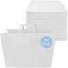 Reli. Paper Shopping Bags, White | 60 Pcs | Large 16x6x12″ | Kraft White Paper Bags with Handles | Heavy Duty, Large | Shopping, Take Out/To Go, Retail, Restaurant