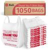 image:imageReli Plastic Bags Thank You 1050 Count  White Grocery Bags with Handles  Shopping Plastic