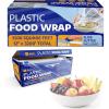 Reli. Plastic Wrap for Food (12″ x 3200 SQ. FT. – Bulk Roll) Cling Wrap with Slide Cutter | Clear, Kitchen Use Plastic Wrap/Cling Film for Food Service | Microwave Safe(12″ x 3200′)